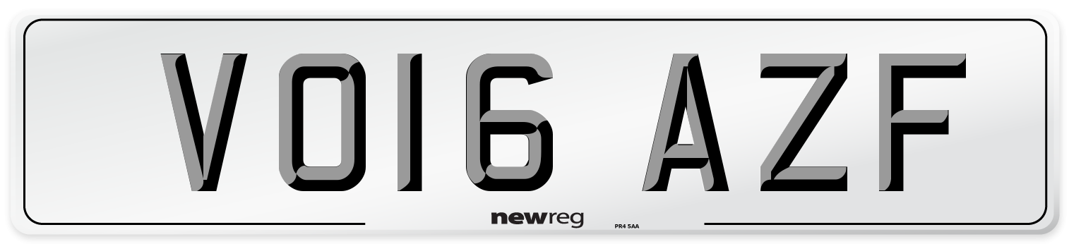 VO16 AZF Number Plate from New Reg